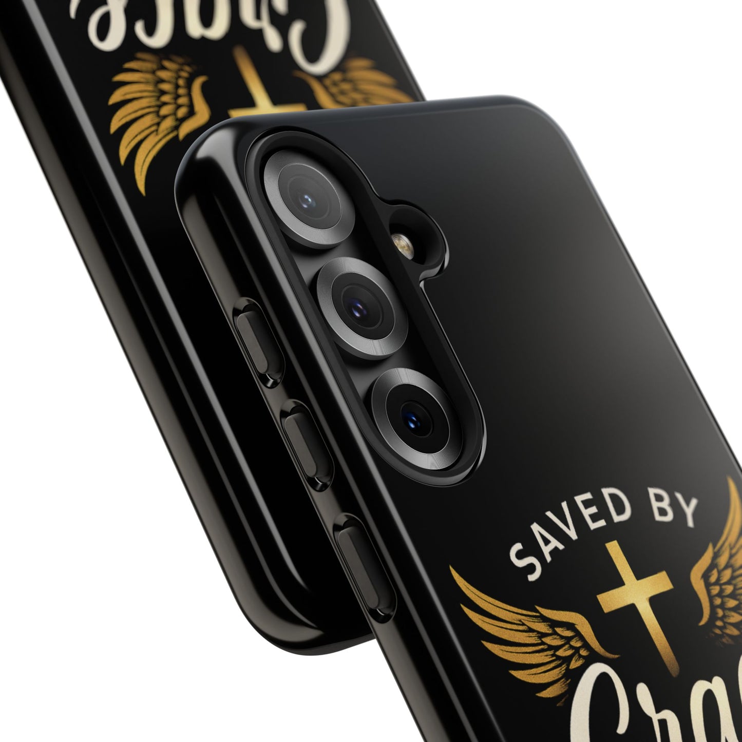 Christian Phone Case - Saved by Grace Design, Unique Gift for Believers, Inspirational Accessory, Stylish Christian Decor