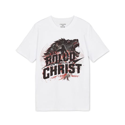 Wolf Silhouette Faith Graphic T-shirt | Distressed Battle Cry Tee