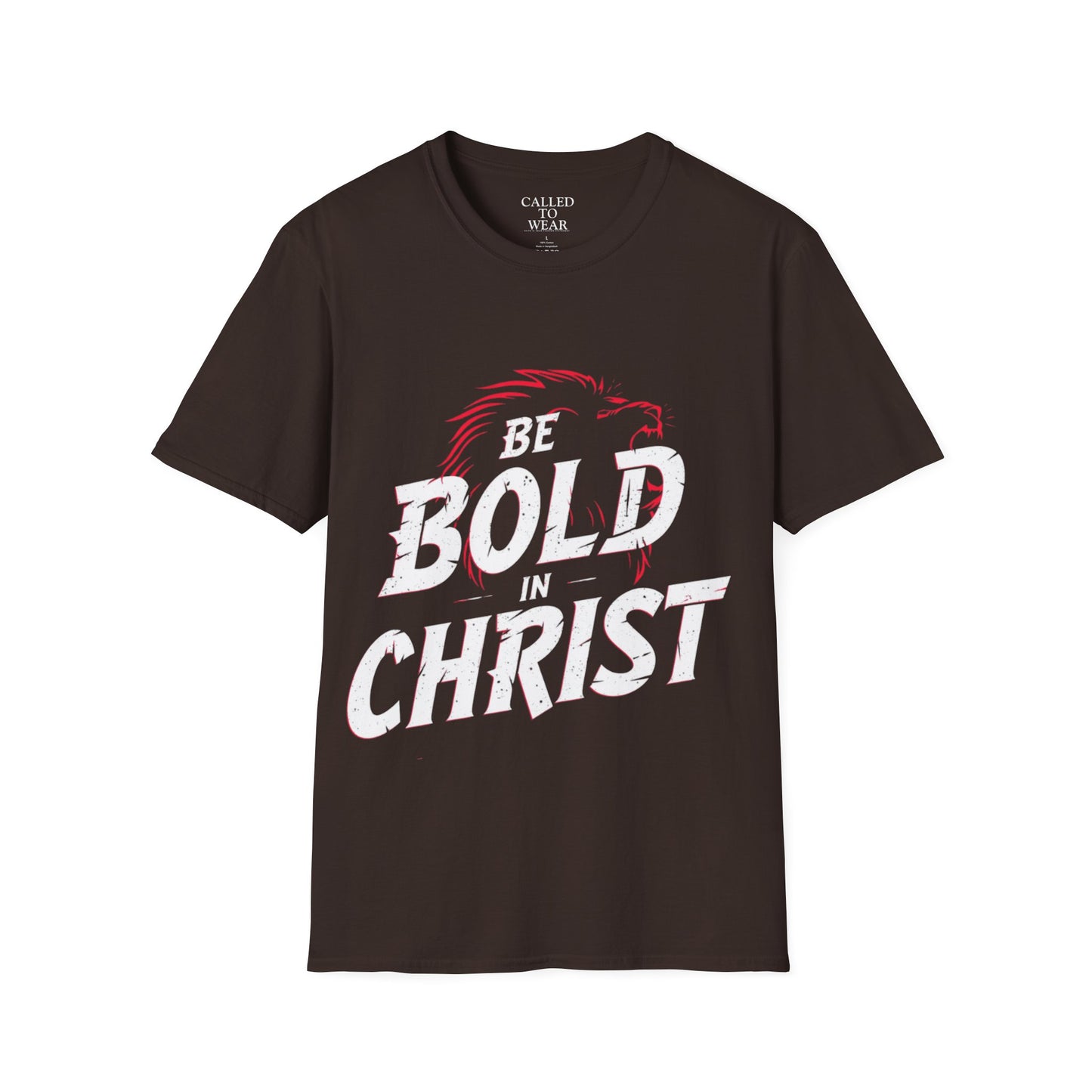 Be Bold in Christ T-Shirt | Christian Faith Tee, Lion Silhouette Typography
