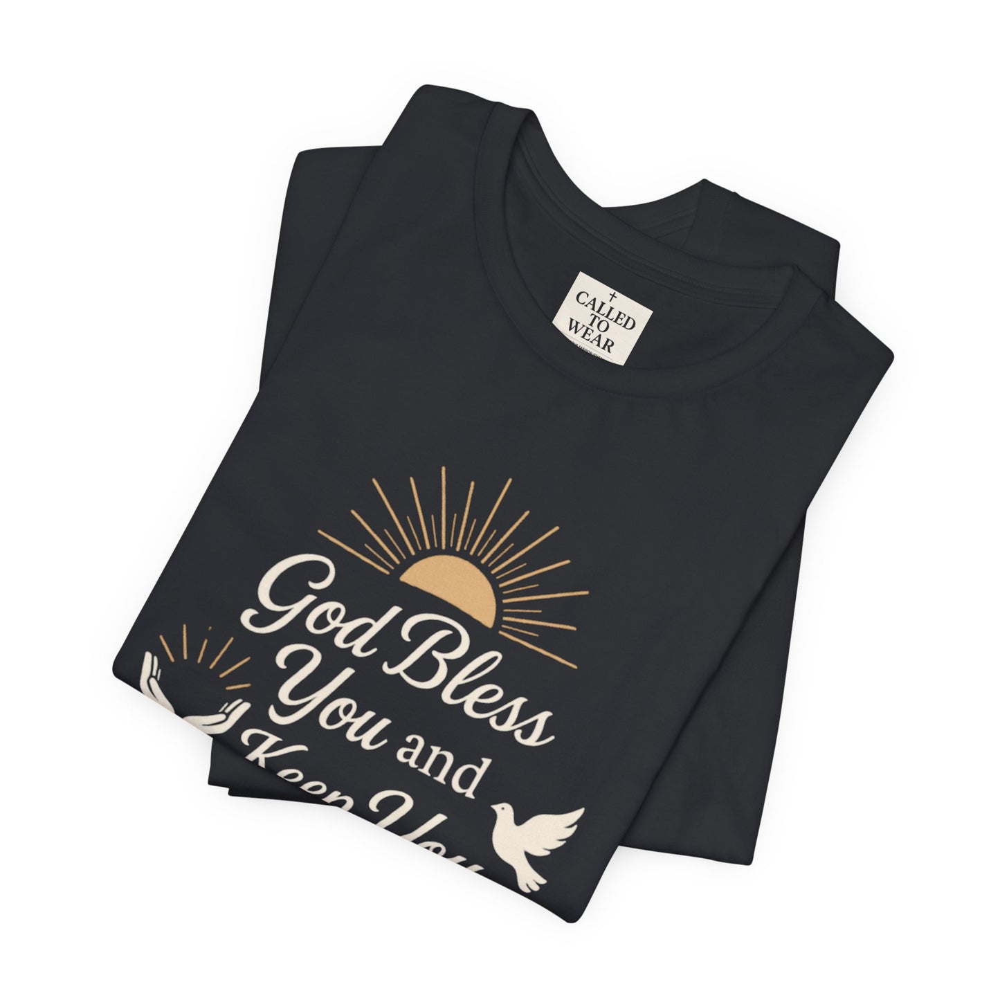 Faith-Inspired Unisex Tee, God Bless You and Keep You Christian Gift Shirt