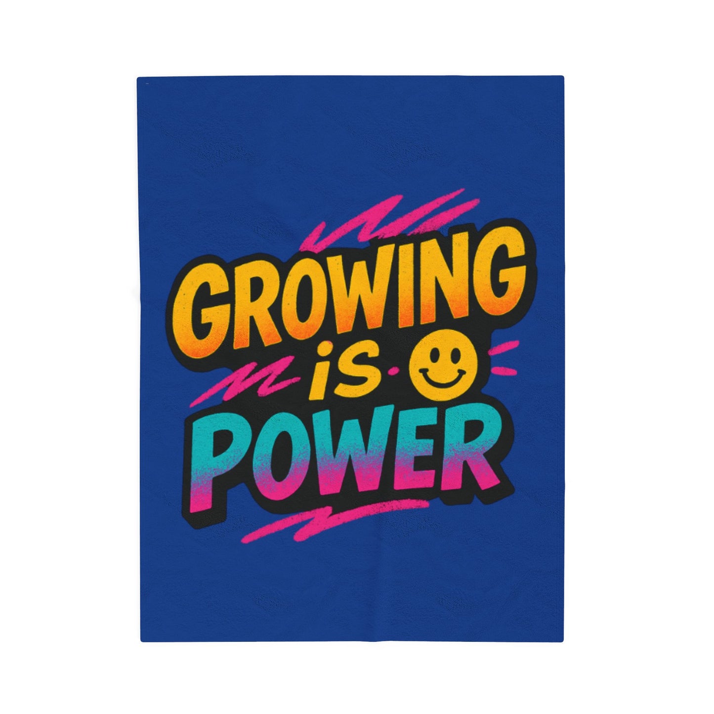 Velveteen Blanket - 'Growing is Power' Design