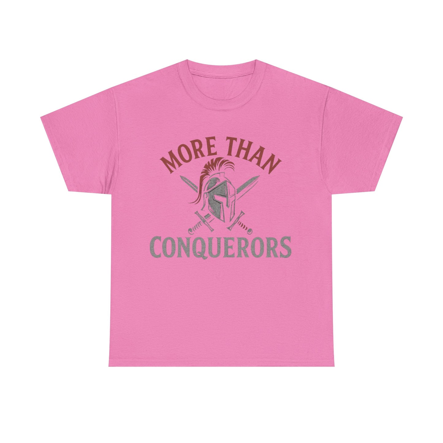 More Than Conquerors Unisex Heavy Cotton Tee, Motivational Shirt, Gifts for Him or Her