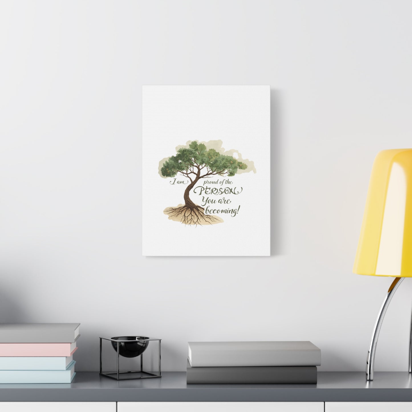 Tree of Growth Inspirational Quote Matte Canvas