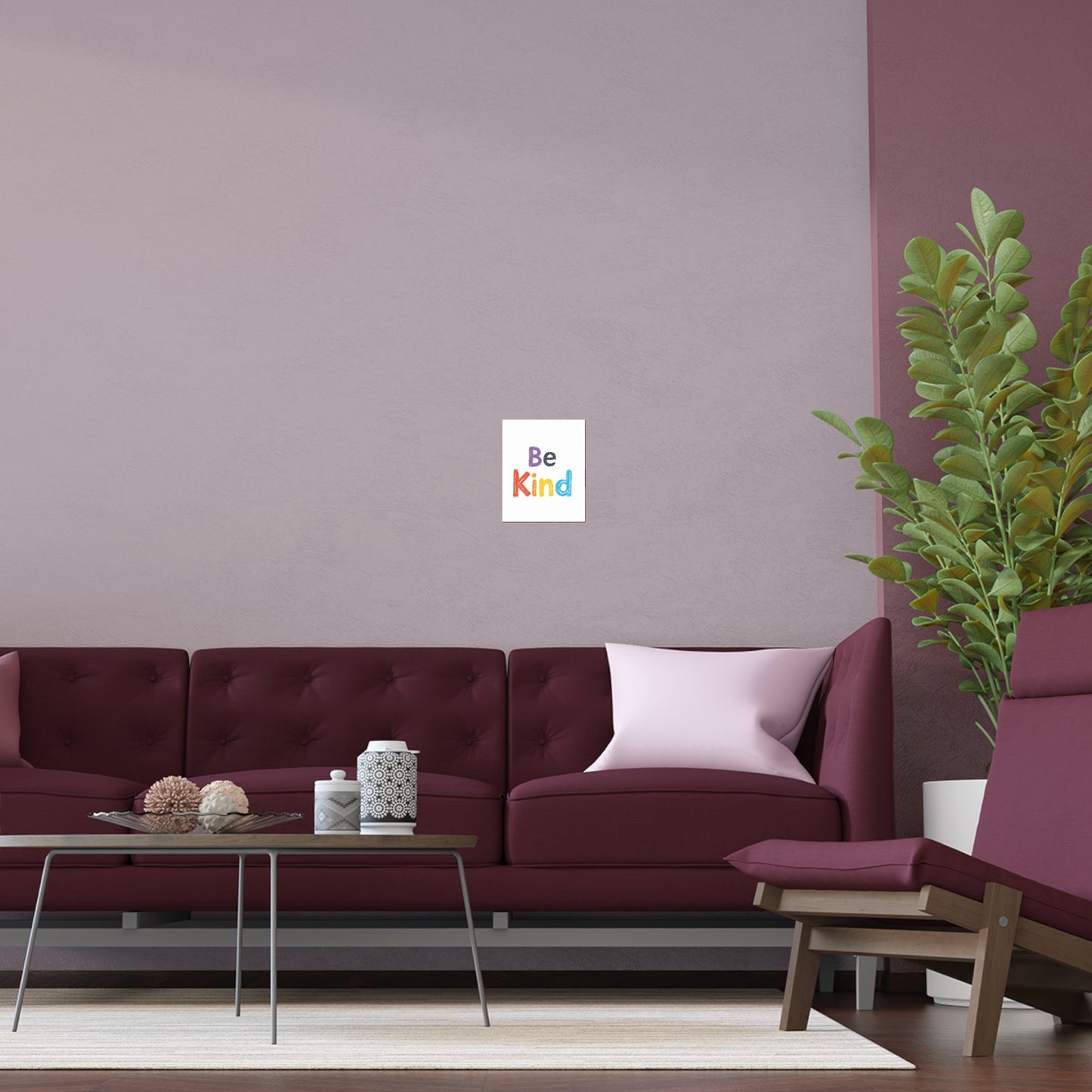 Be Kind colorful typography Poster | Silk Wall Art