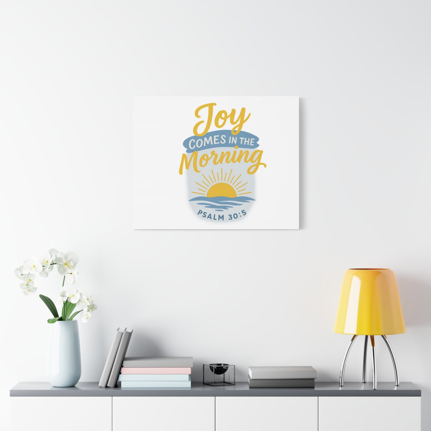 Joy Comes in the Morning Canvas Art | Sunshine Wall Decor, Inspirational Wall Art, Home Blessing Decor, Uplifting Gift, Faith-Based Art