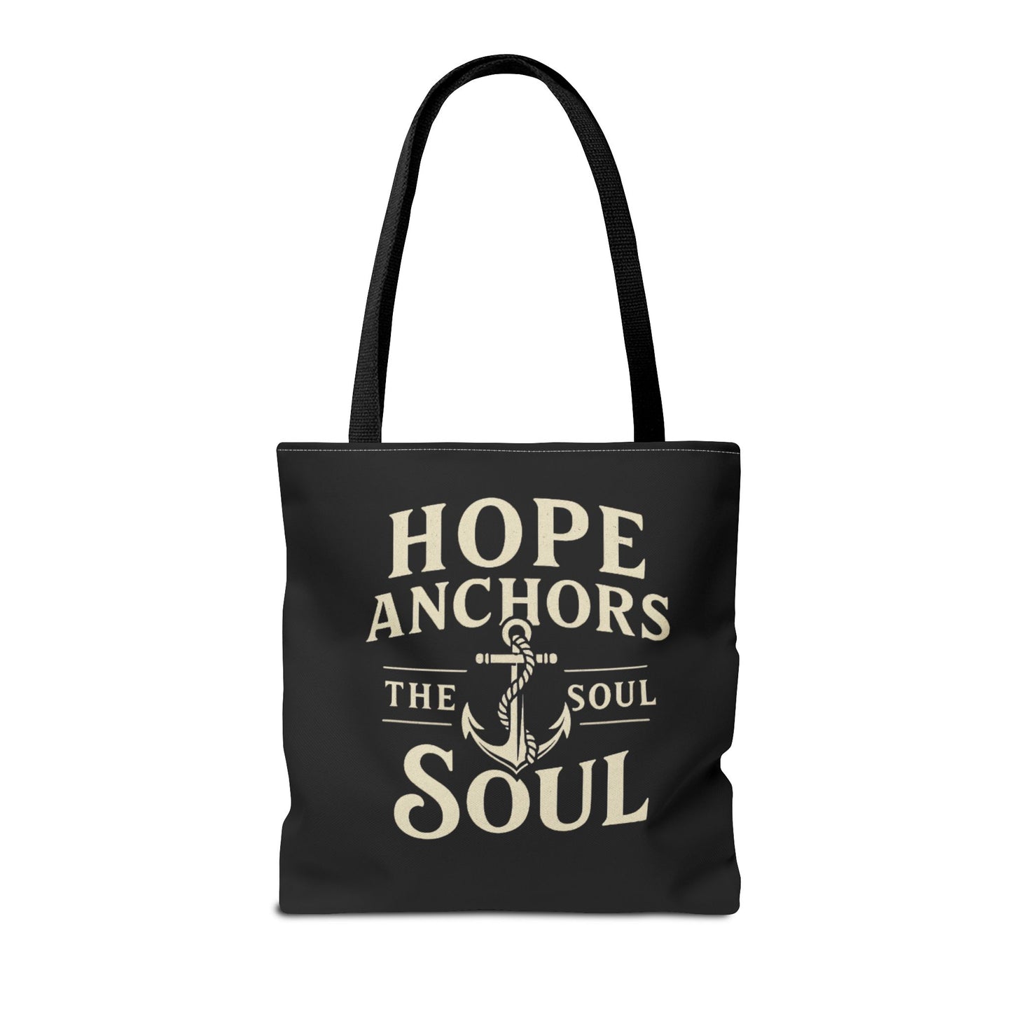 Inspirational Tote Bag - Hope Anchors the Soul, Everyday Use, Beach Bag, Travel Companion