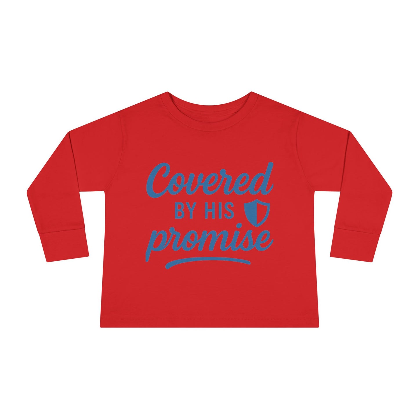 Covered by His Promise Toddler Long Sleeve Tee