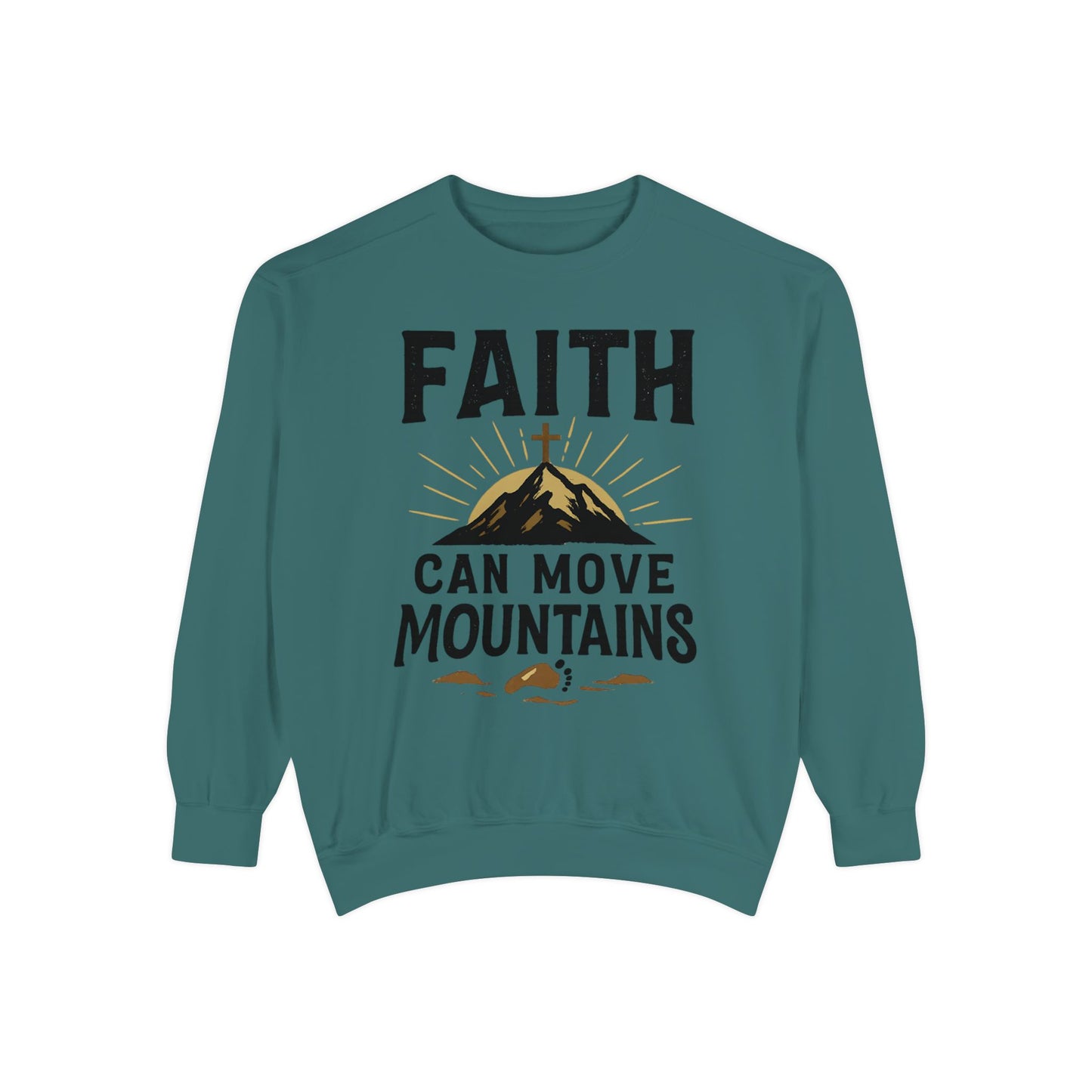 Faith-Inspired Garment-Dyed Sweatshirt | Cozy Christian Apparel, Inspirational Gift, Faith Merchandise, Unisex Crewneck, Casual Sweat