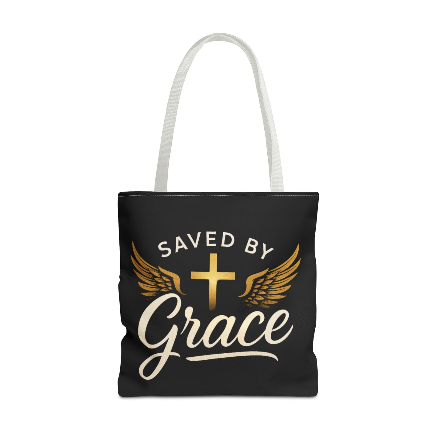 Saved by Grace Tote Bag | Inspirational Christian Gift for Faith, Spiritual Journey, Church Events, Everyday Use, Stylish Carryall