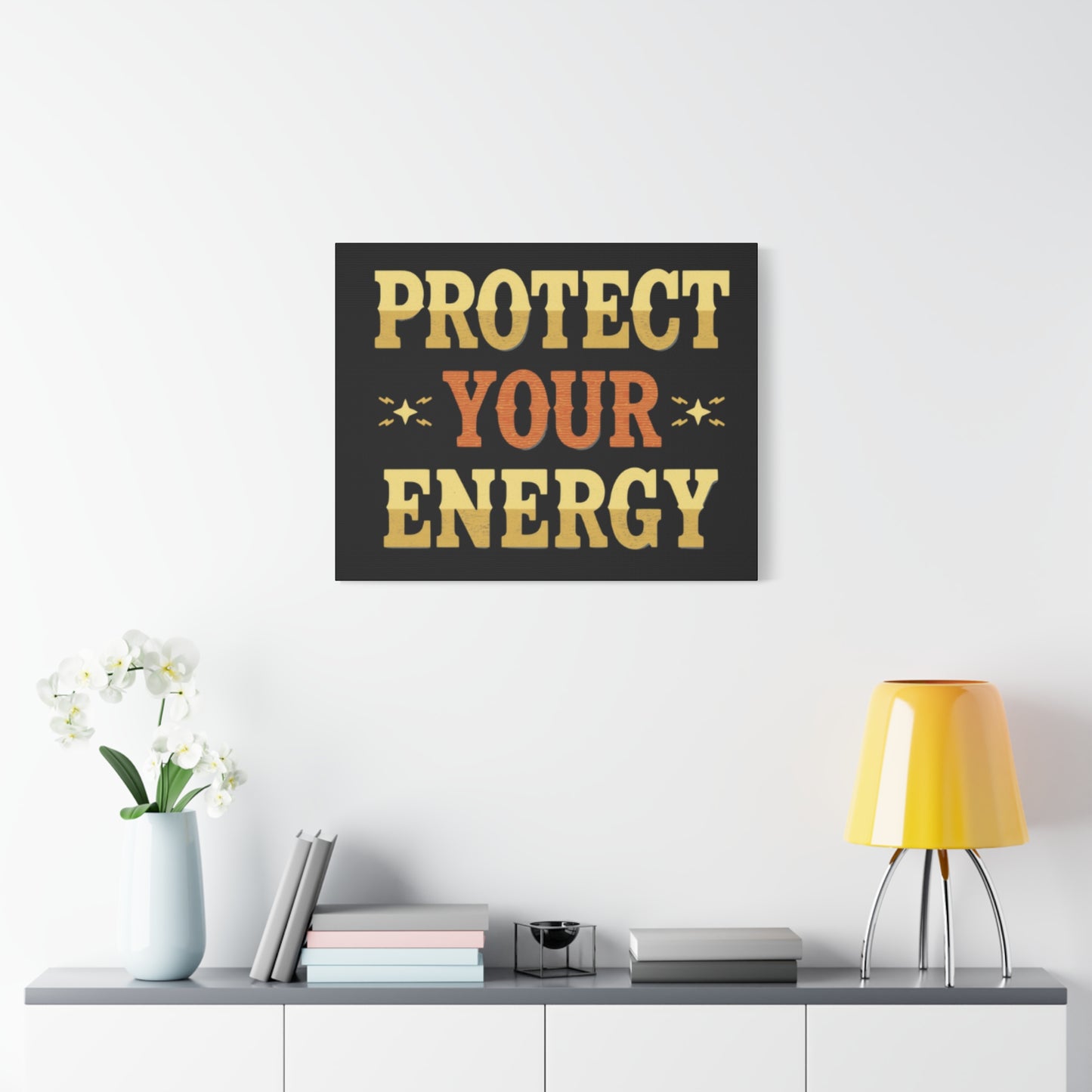 Protect Your Energy Canvas | Matte Stretched Wall Art