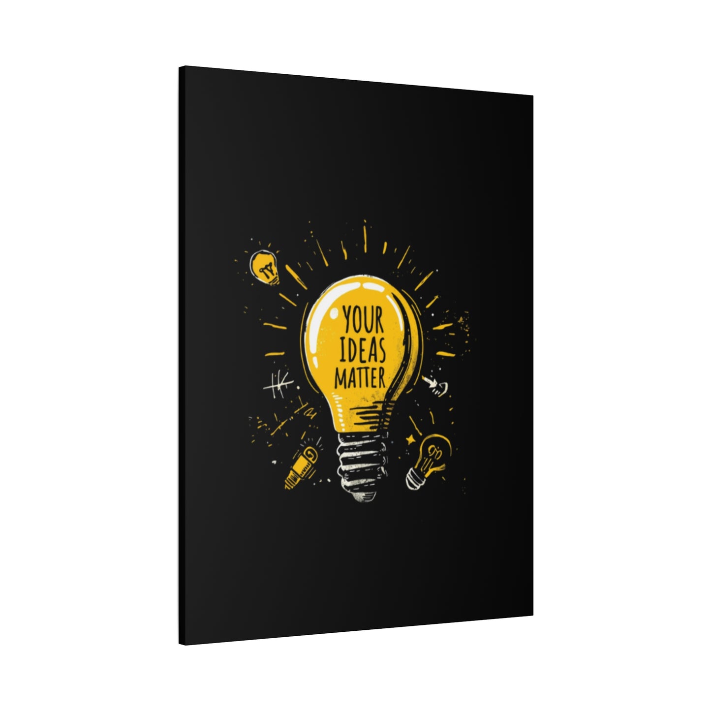 Your Ideas Matter lightbulb Matte Canvas