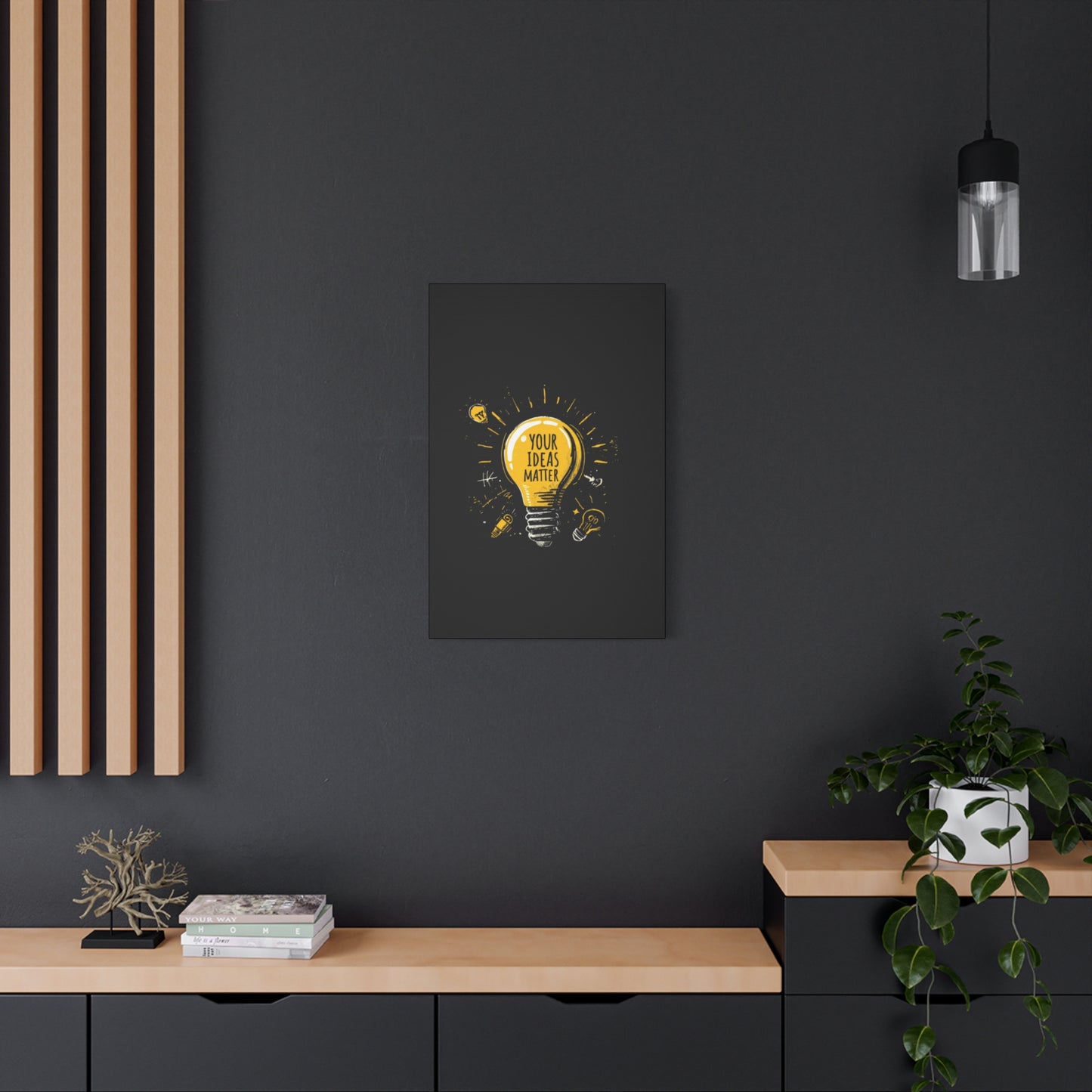 Your Ideas Matter lightbulb Matte Canvas