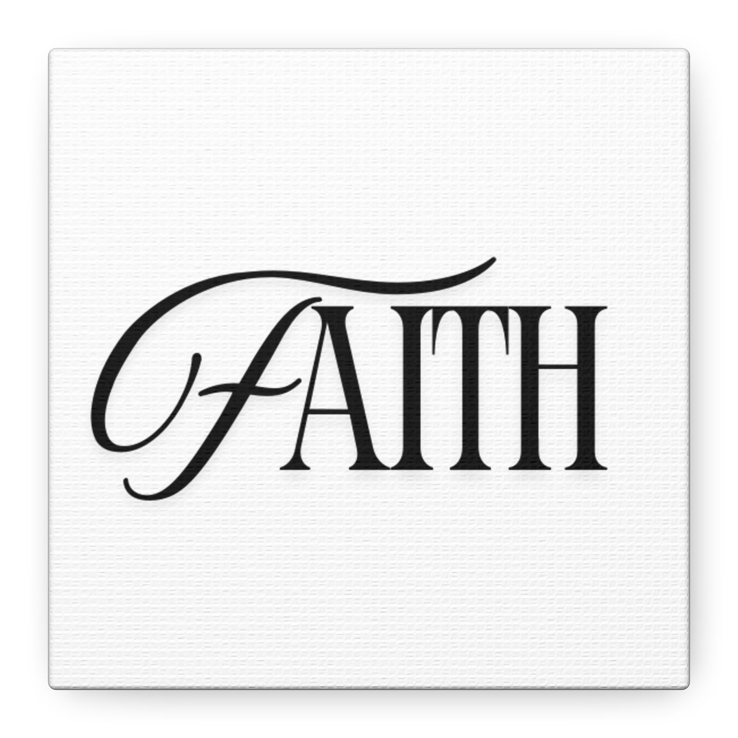 Faith typography wall art Canvas | Matte stretched 1.25"