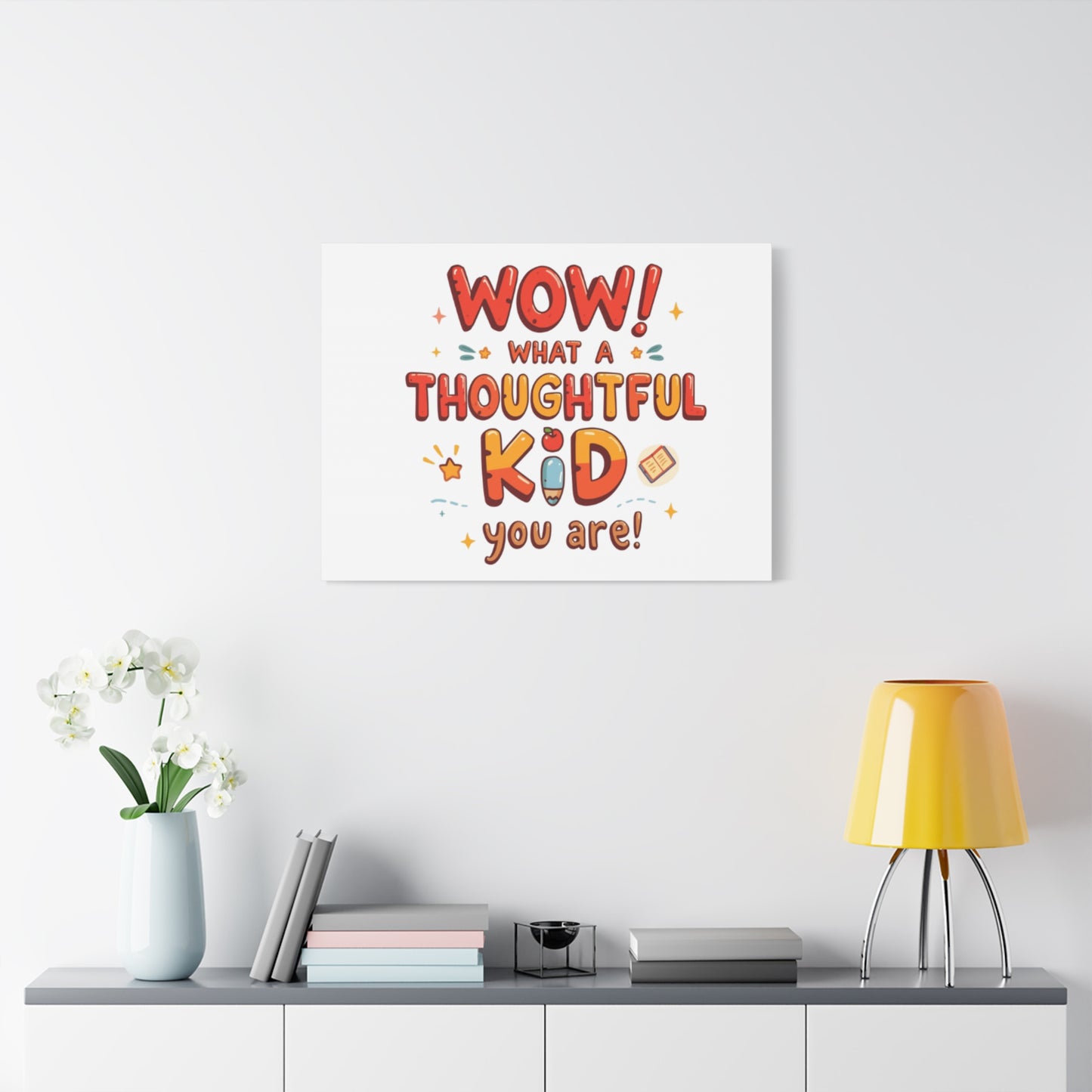 What a thoughtful kid you are! Canvas Print | Stretched Matte Canvas