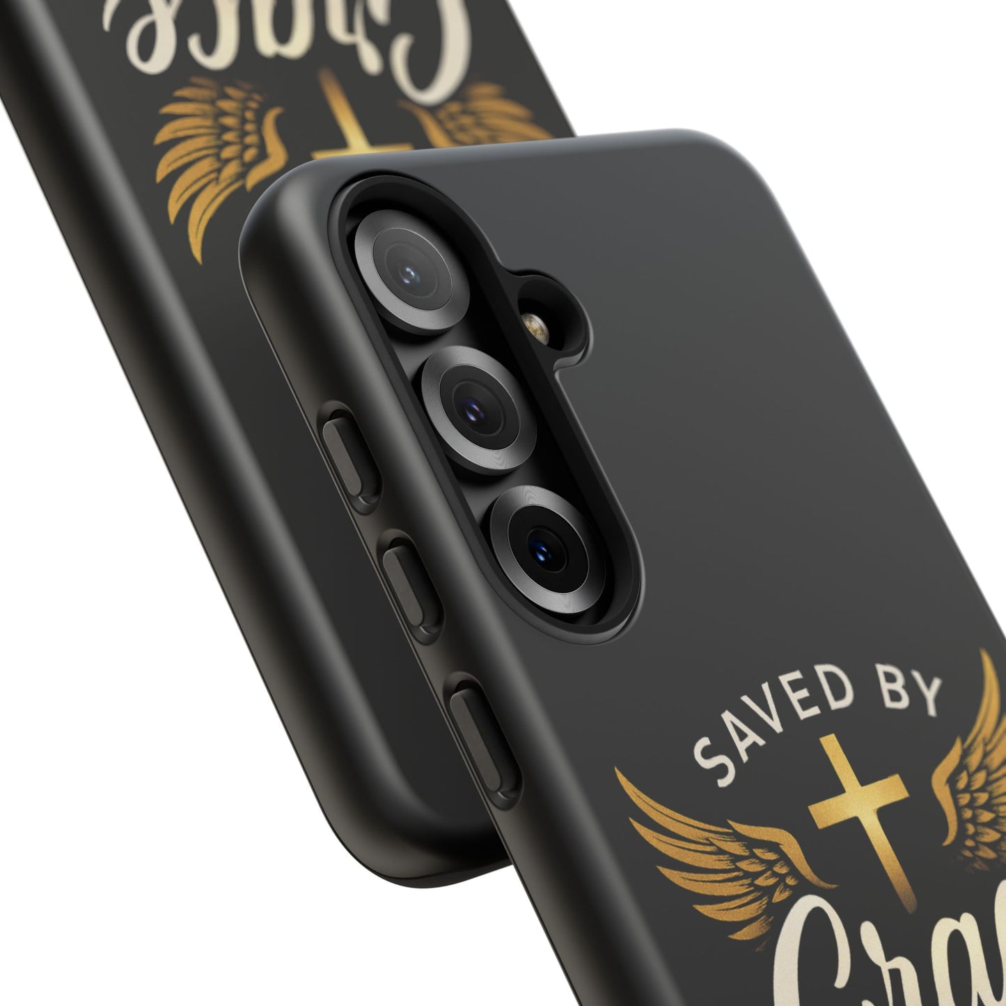 Christian Phone Case - Saved by Grace Design, Unique Gift for Believers, Inspirational Accessory, Stylish Christian Decor