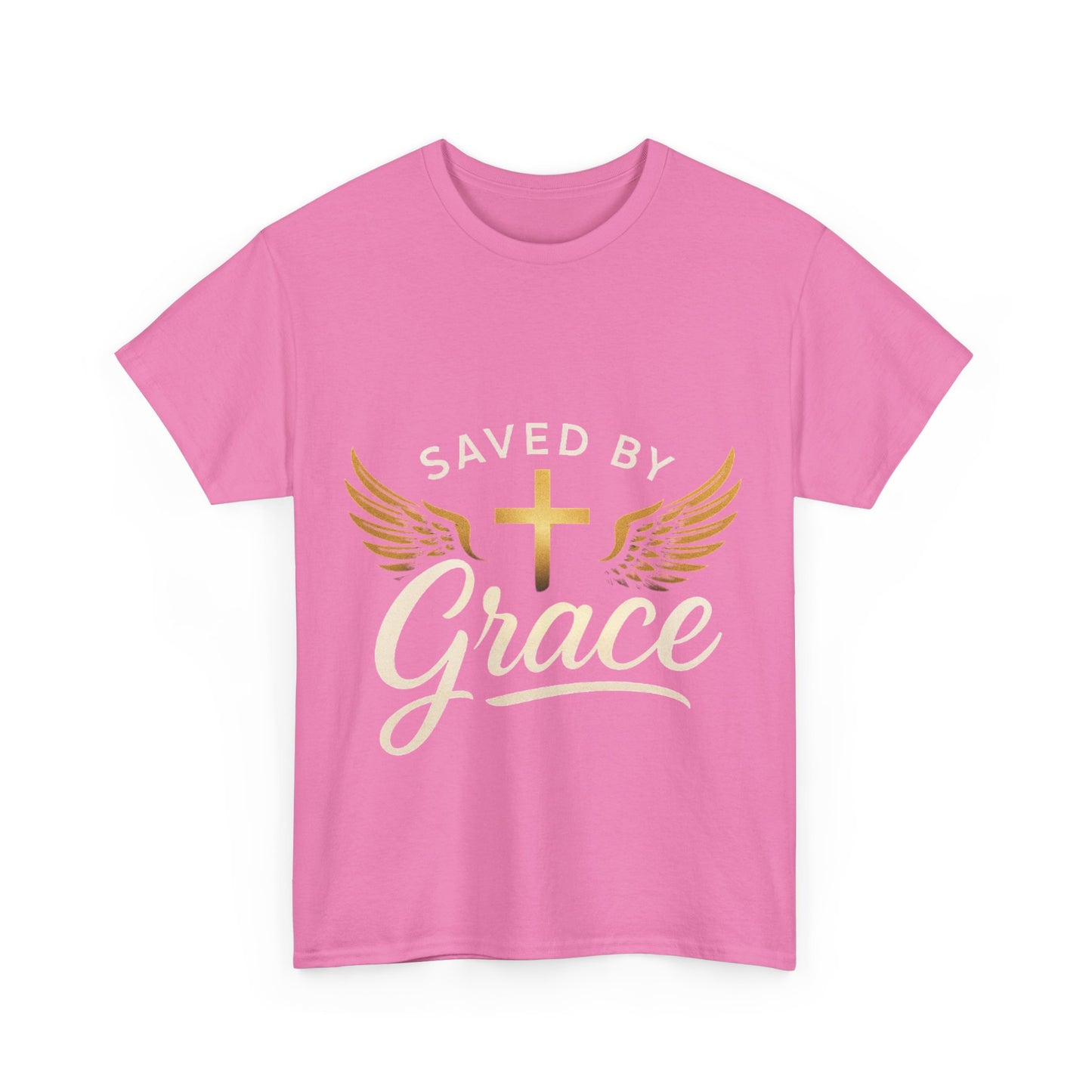 Saved by Grace Unisex Heavy Cotton Tee - Faith Shirt, Christian Apparel, Inspirational Gift, Church Outfit, Religious Tee