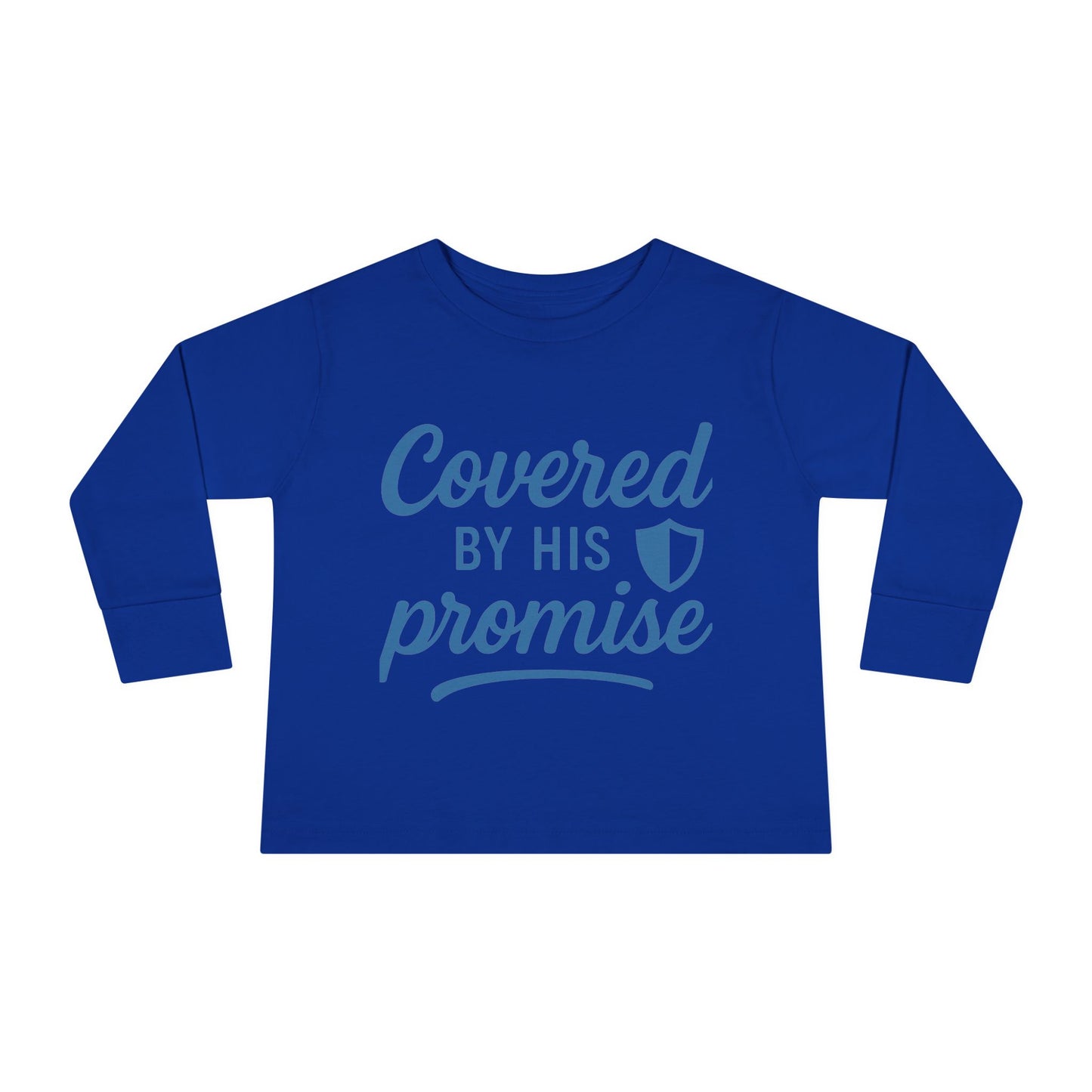 Covered by His Promise Toddler Long Sleeve Tee