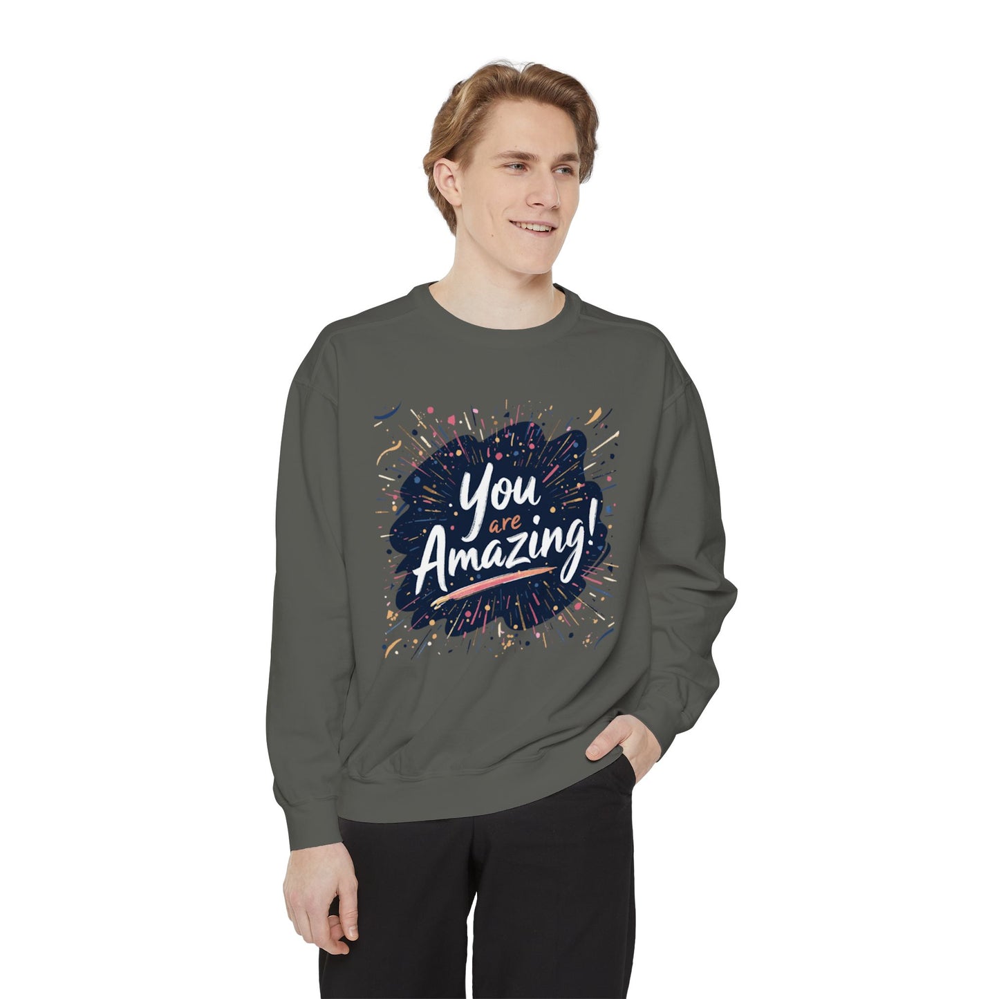 You Are Amazing sweatshirt | Inspirational Typography Crewneck