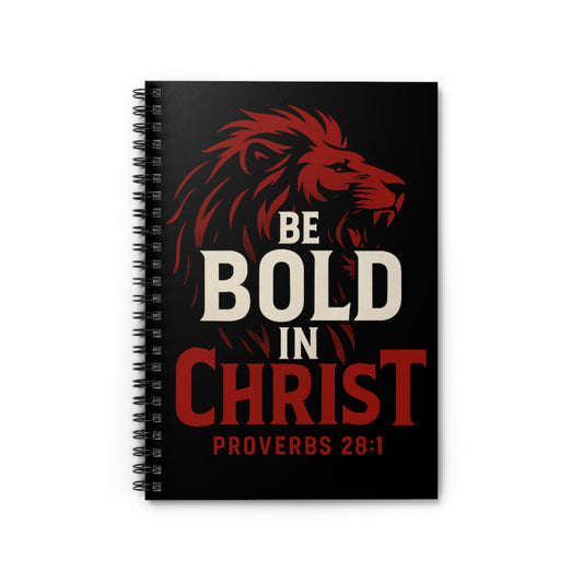 Christian Spiral Notebook - Courageous Spirit Journal with Bible Verse, Inspirational Gift