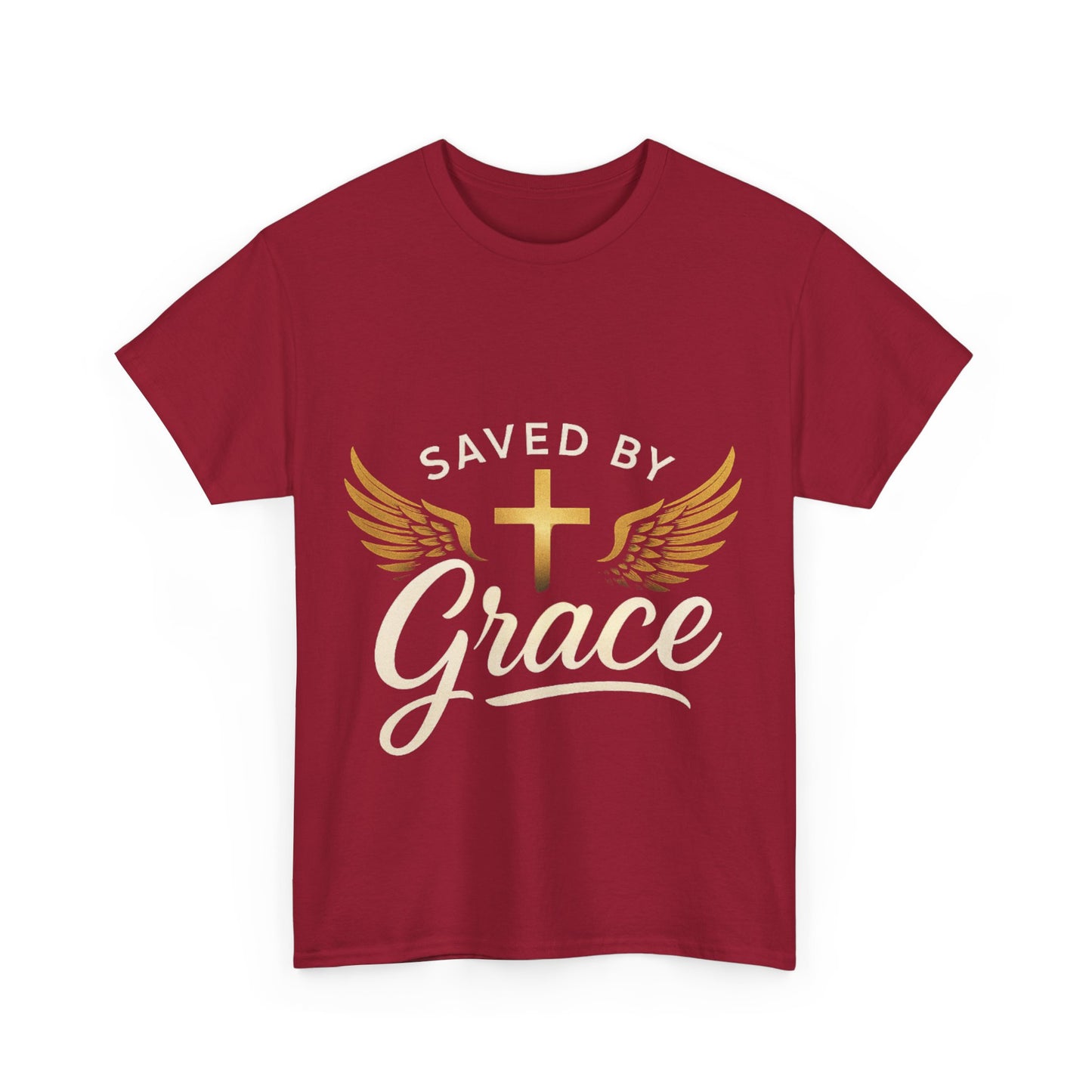 Saved by Grace Unisex Heavy Cotton Tee - Faith Shirt, Christian Apparel, Inspirational Gift, Church Outfit, Religious Tee