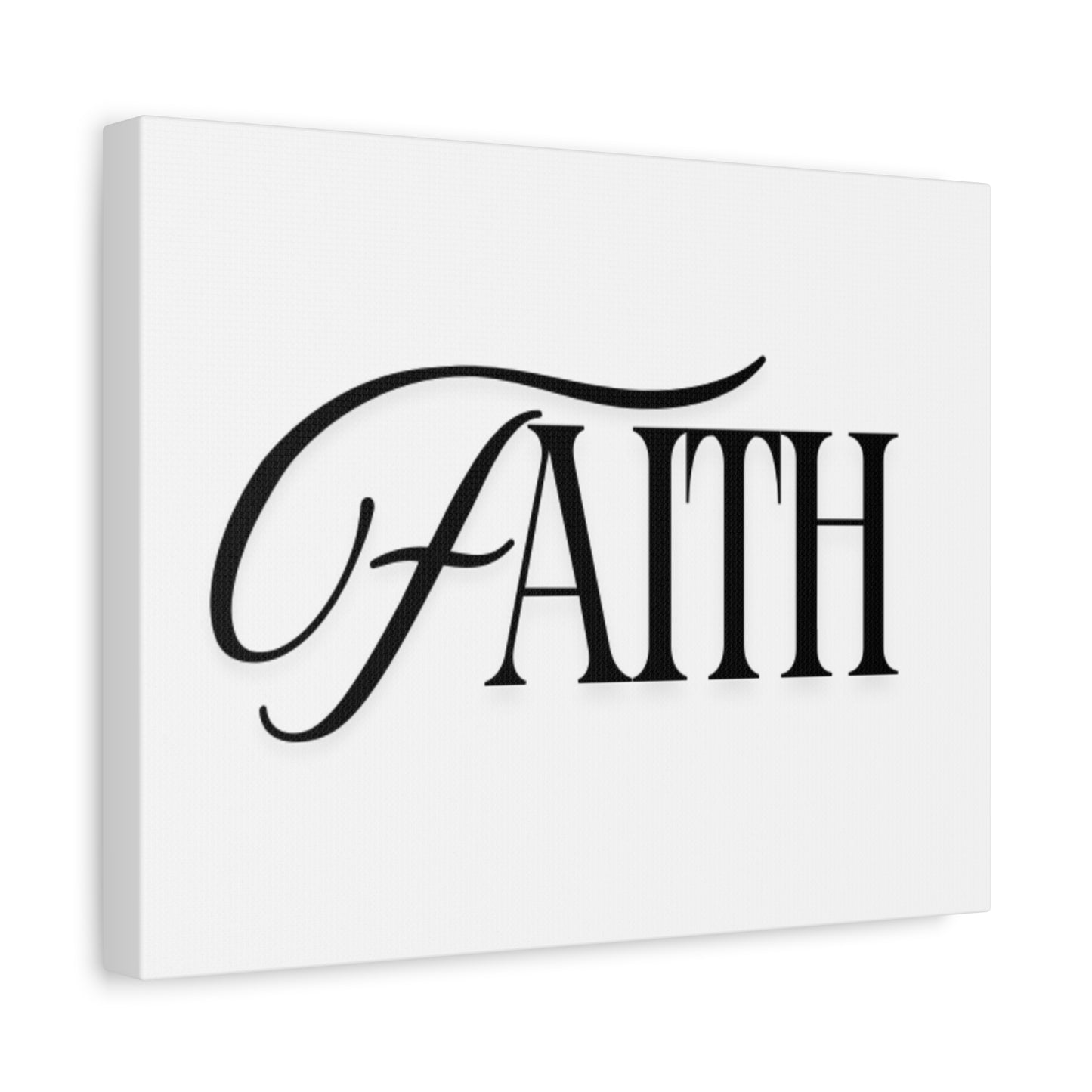 Faith typography wall art Canvas | Matte stretched 1.25"