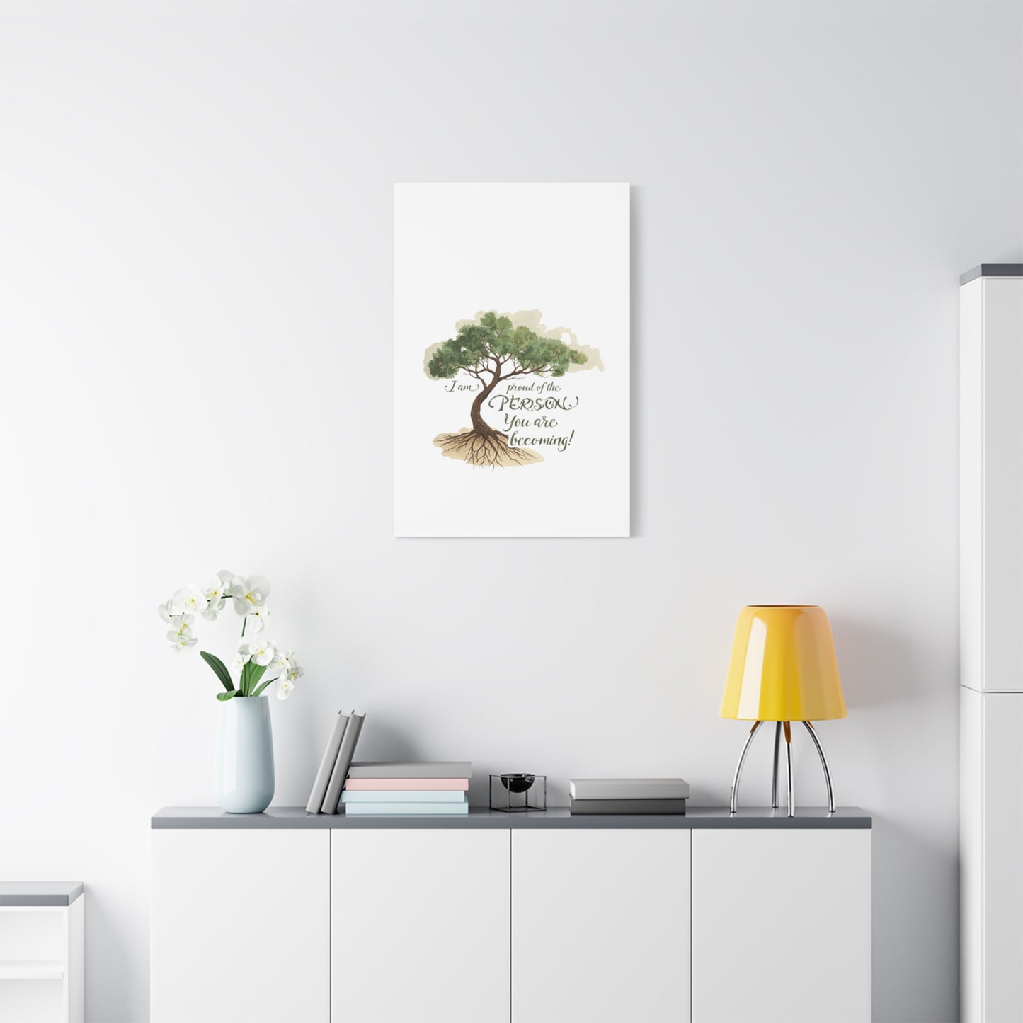 Tree of Growth Inspirational Quote Matte Canvas