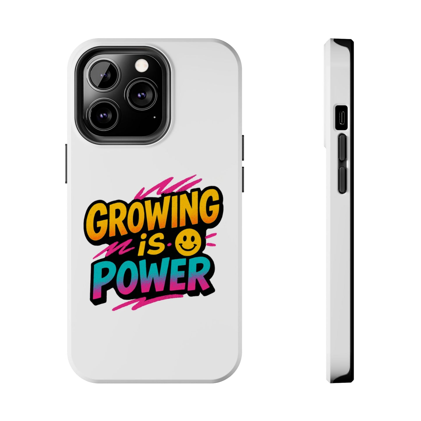 Empowering Tough Phone Case - 'Growing is Power' - Motivational Gifts, Unique Phone Accessories, Phone Protector, Gift for Teens
