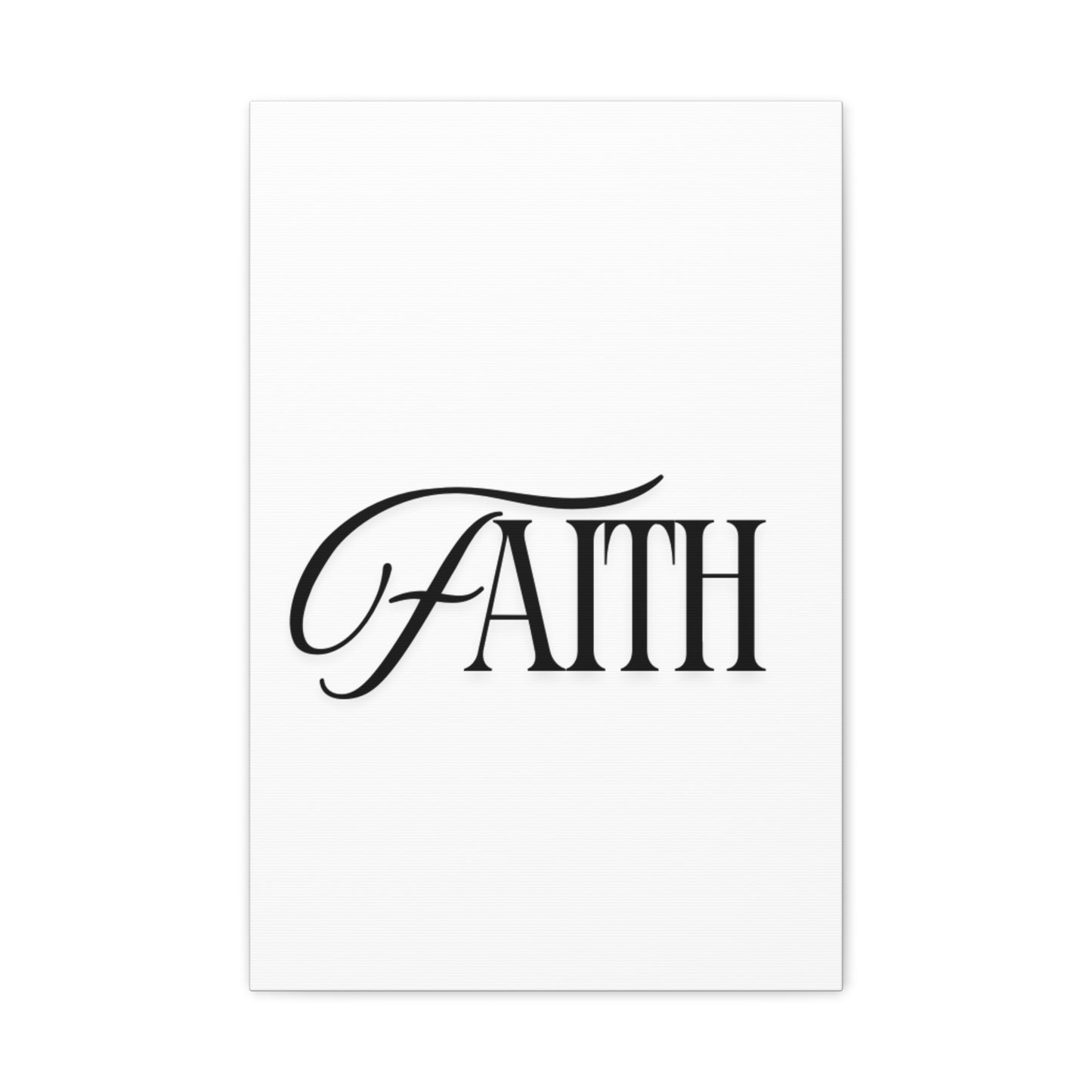 Faith typography wall art Canvas | Matte stretched 1.25"