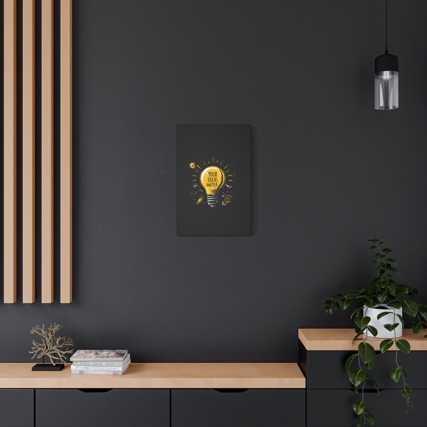 Your Ideas Matter lightbulb Matte Canvas