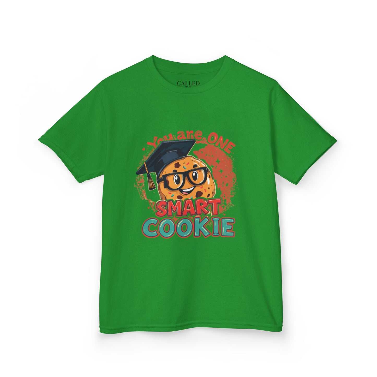 You Are One Smart Cookie kids tee | Smiling Cookie with Graduation Cap & Glasses