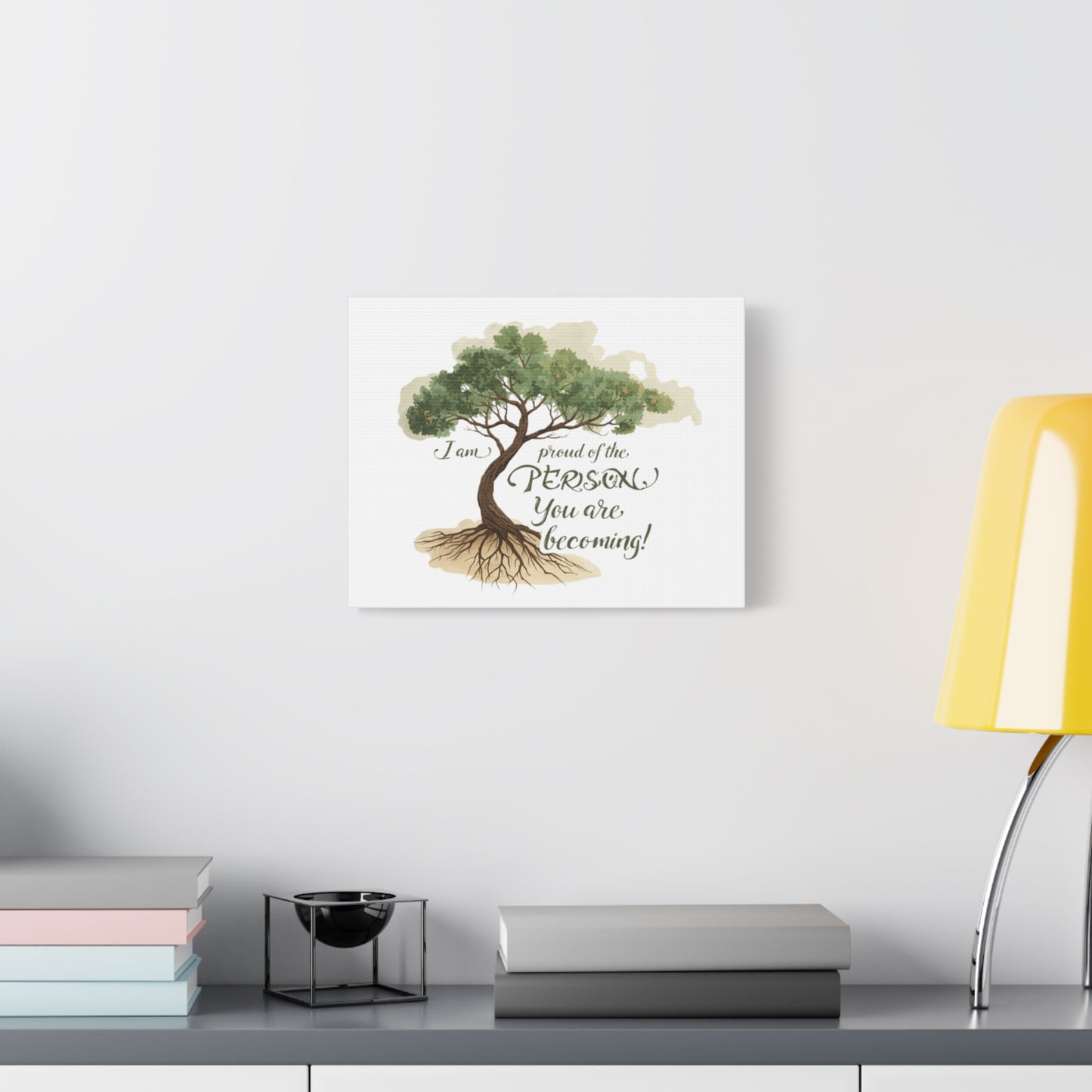 Tree of Growth Inspirational Quote Matte Canvas