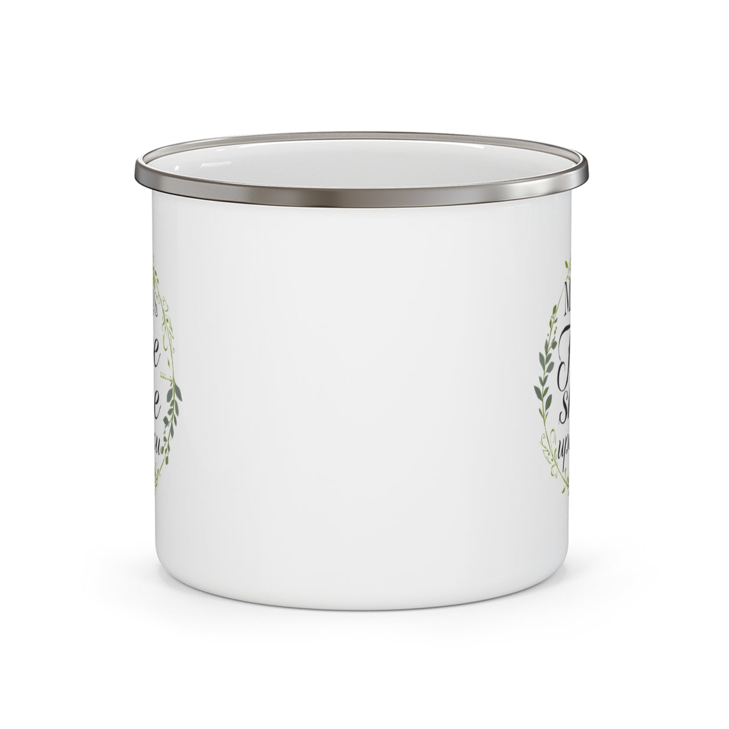 May His Face Shine Upon You Enamel Mug | Floral Wreath Scripture