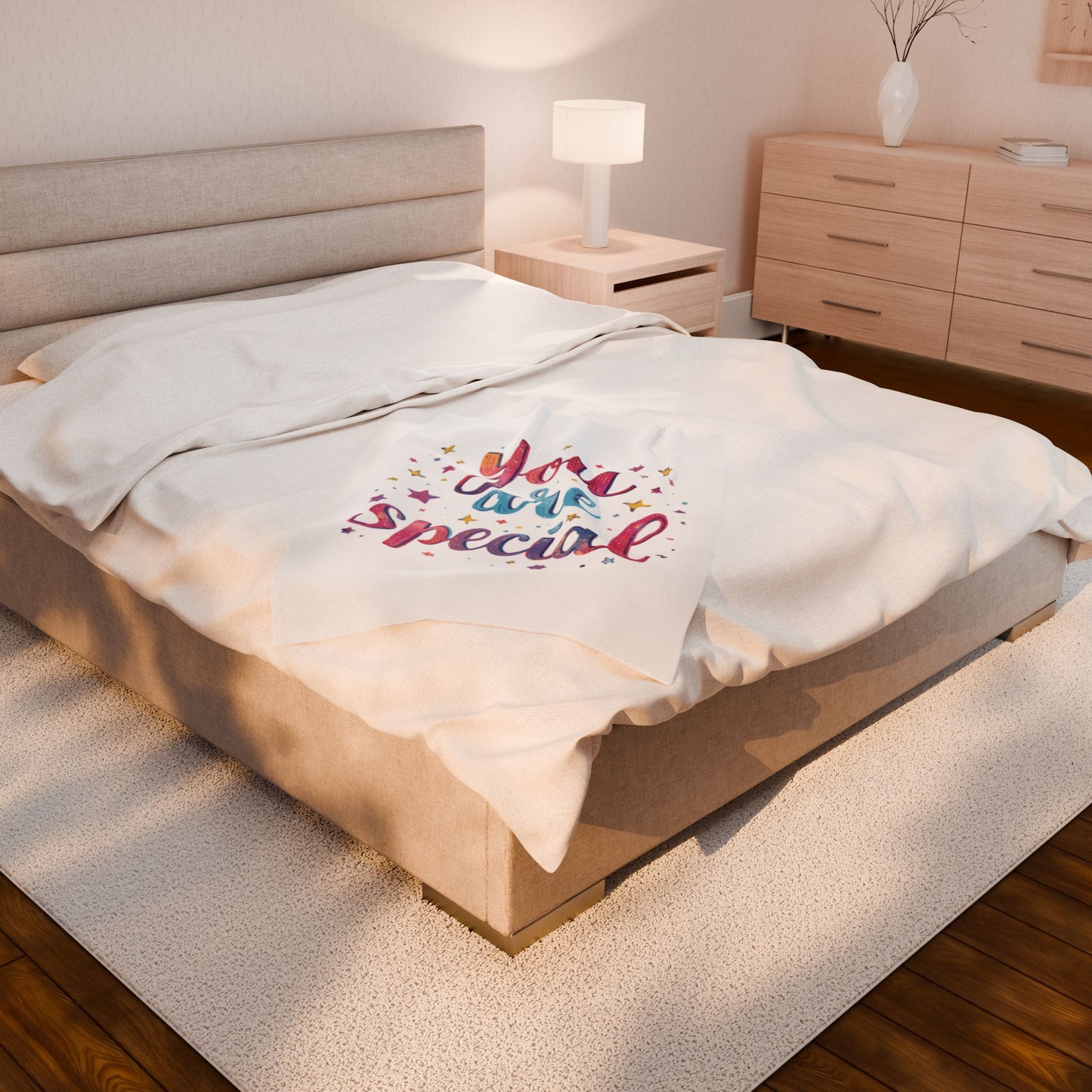 You Are Special Velveteen Plush Blanket | Inspirational Quote, Stars