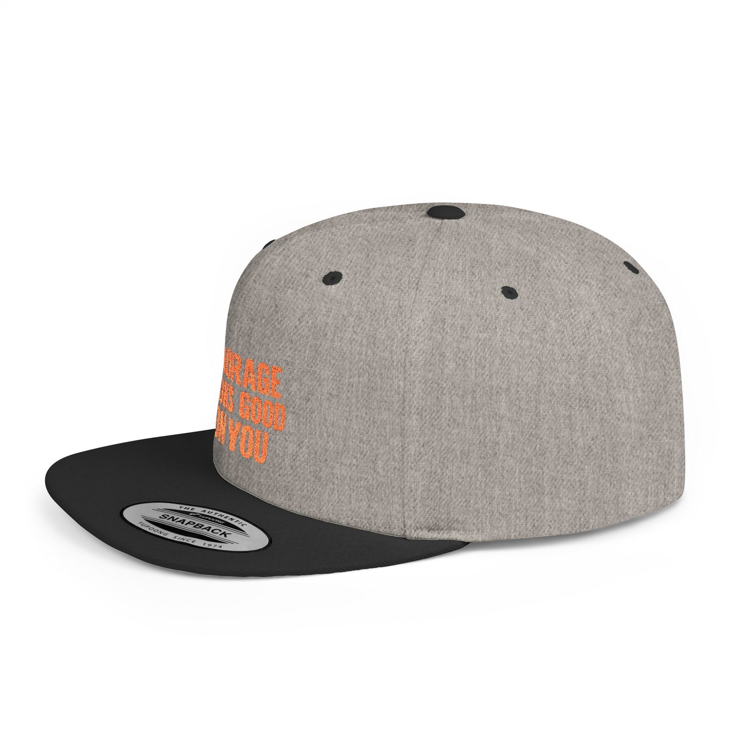 Courage Looks Good on You Snapback Hat, Motivational Cap for Everyday Wear, Gift for Friends, Inspiring Headwear