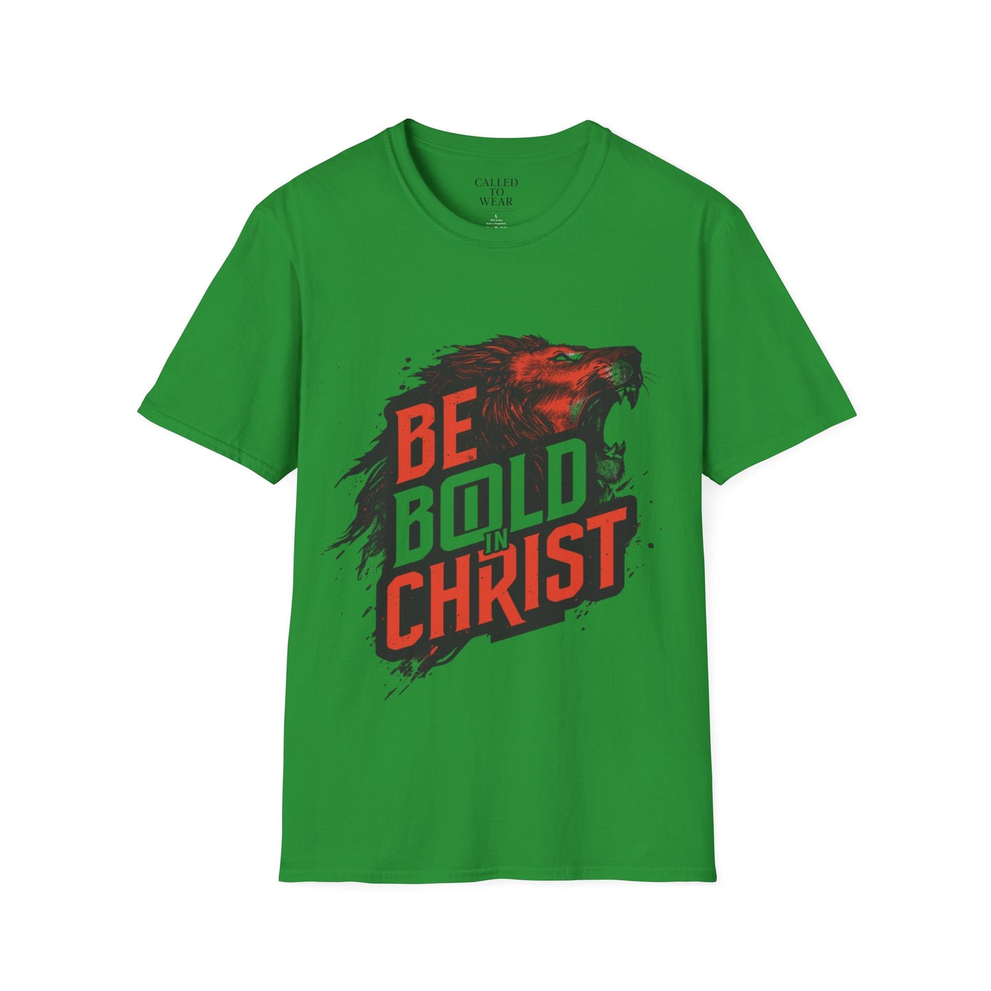 Be Bold in Christ Wolf Graphic T-Shirt | Faith Statement Tee