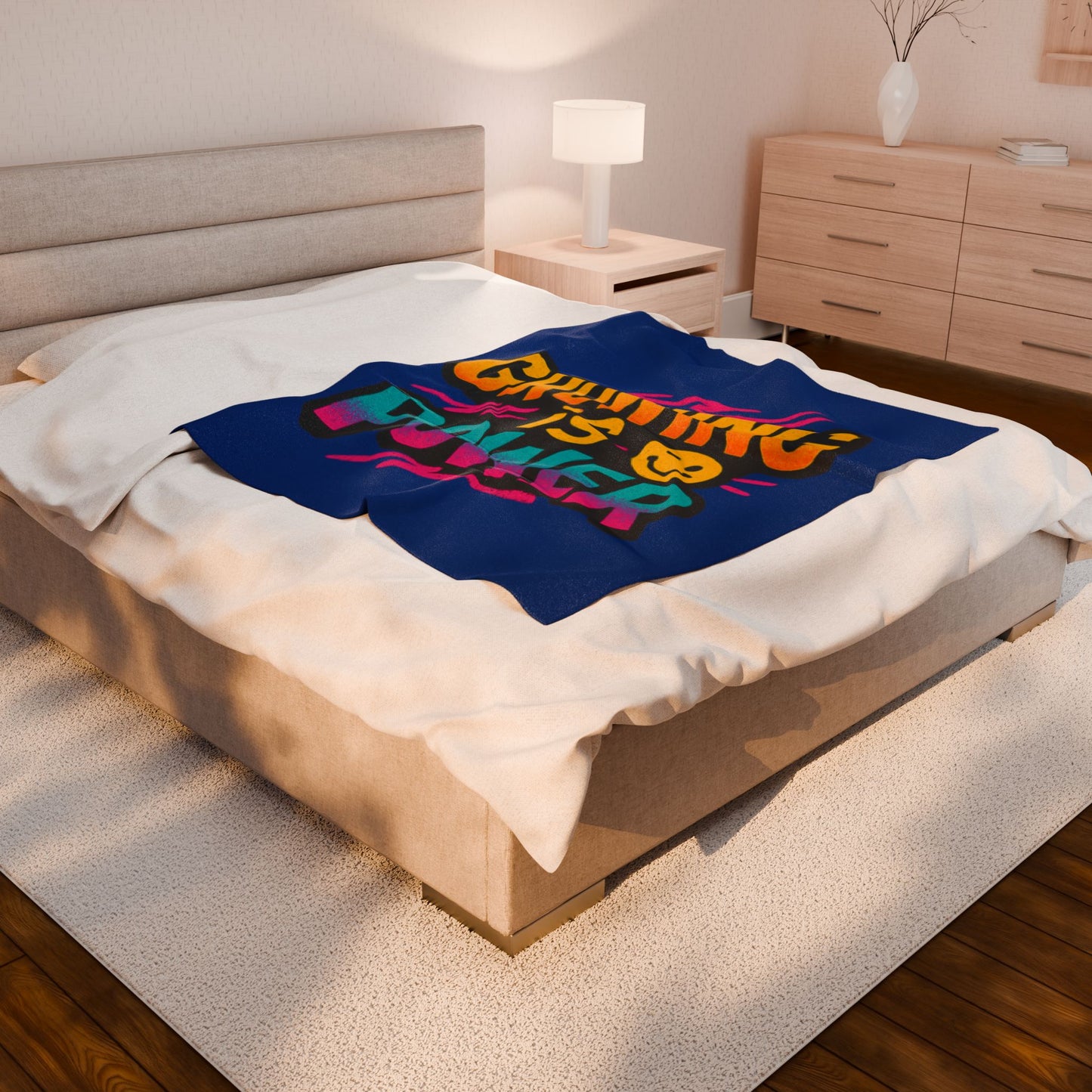 Velveteen Blanket - 'Growing is Power' Design
