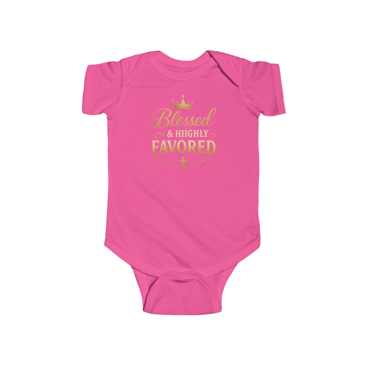 Blessed & Highly Favored Infant Bodysuit, Baby Shower Gift, Newborn Outfit, Christian Baby Clothes, Cute Babywear