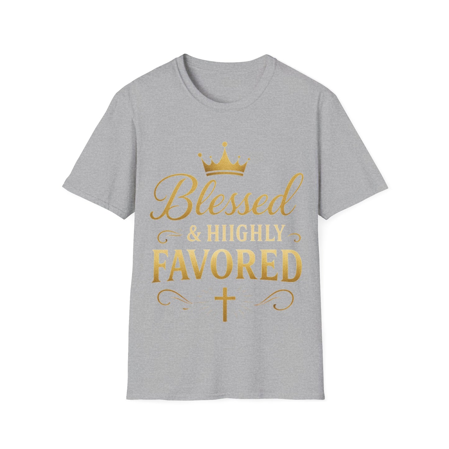 Blessed & Highly Favored Unisex T-Shirt, Faith-Based Apparel, Inspirational Gift, Christian Tee, Casual Faith Wear