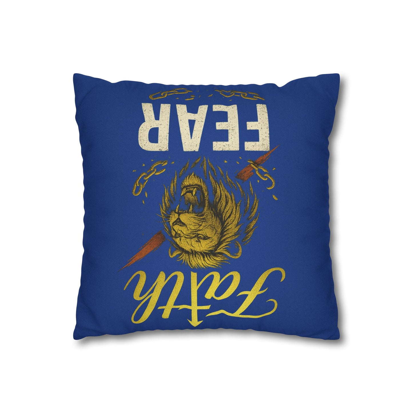 Bold Faith Lion Pillowcase | Inspirational Home Decor, Motivational Gift, Modern Bedroom Accent, Versatile Couch Decoration