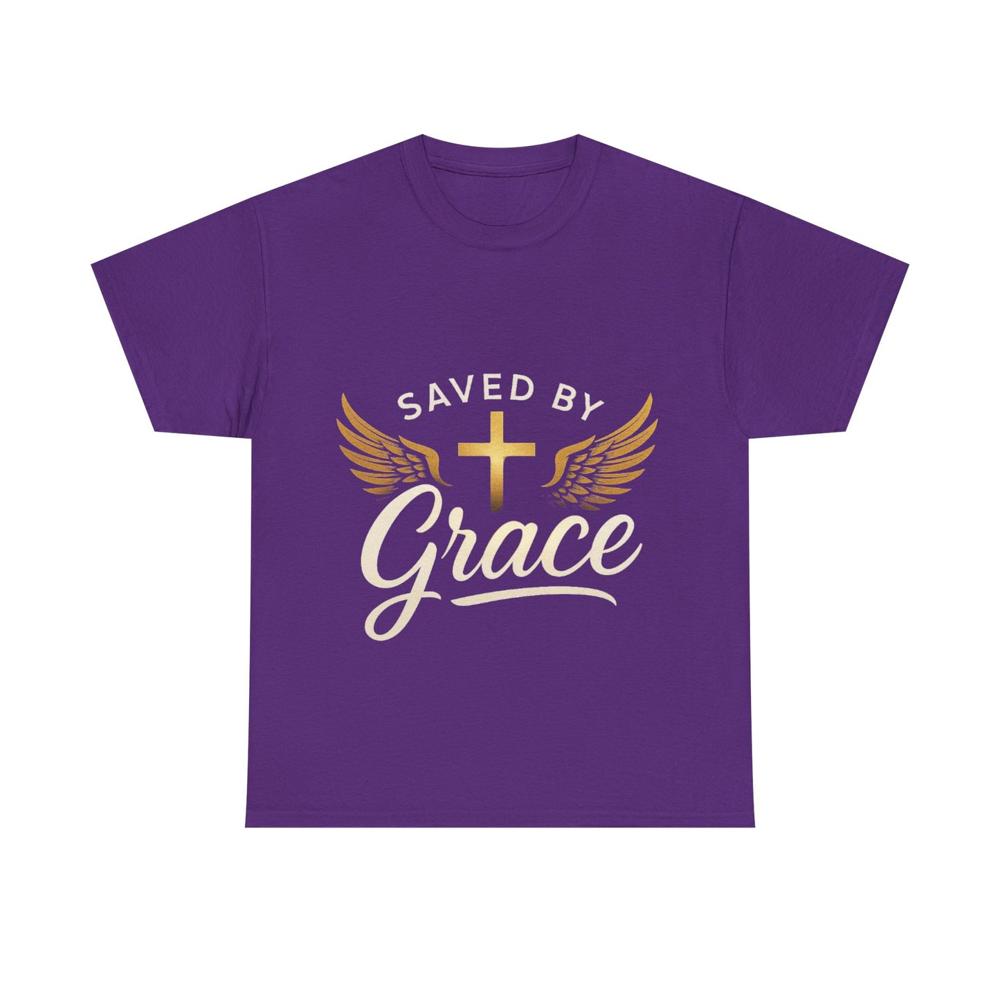 Saved by Grace Unisex Heavy Cotton Tee - Faith Shirt, Christian Apparel, Inspirational Gift, Church Outfit, Religious Tee