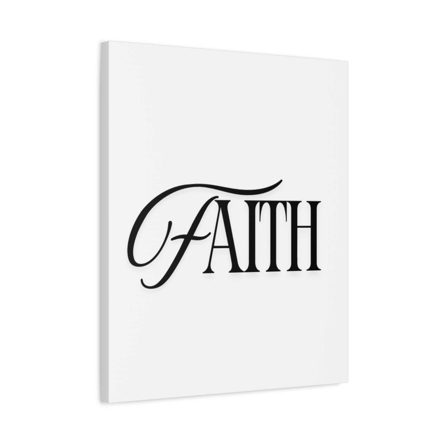Faith typography wall art Canvas | Matte stretched 1.25"
