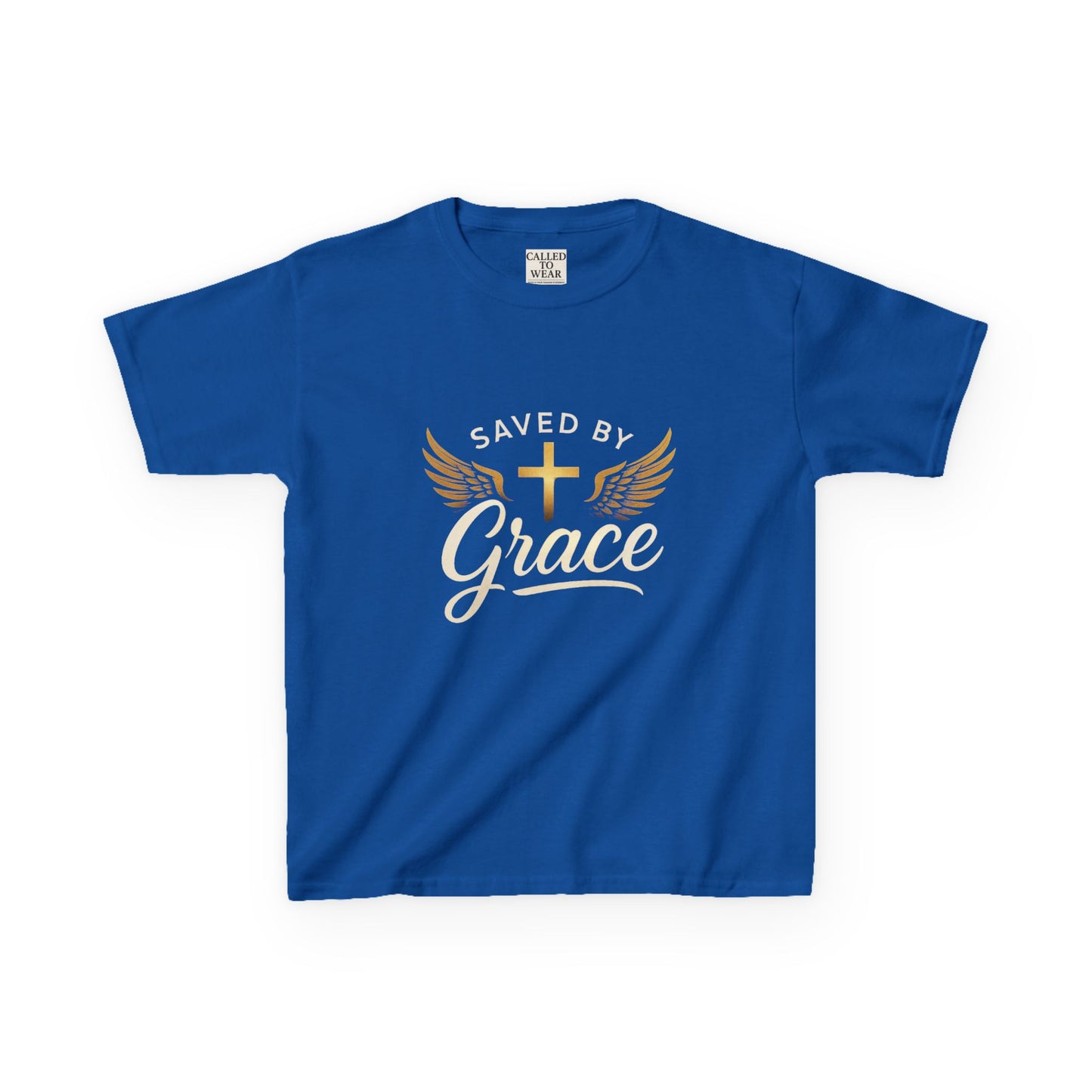 Saved by Grace Kids Tee - Inspirational Children’s Apparel, Faith-Based Gift for Baptism, Birthday, Church Events, Everyday Wear