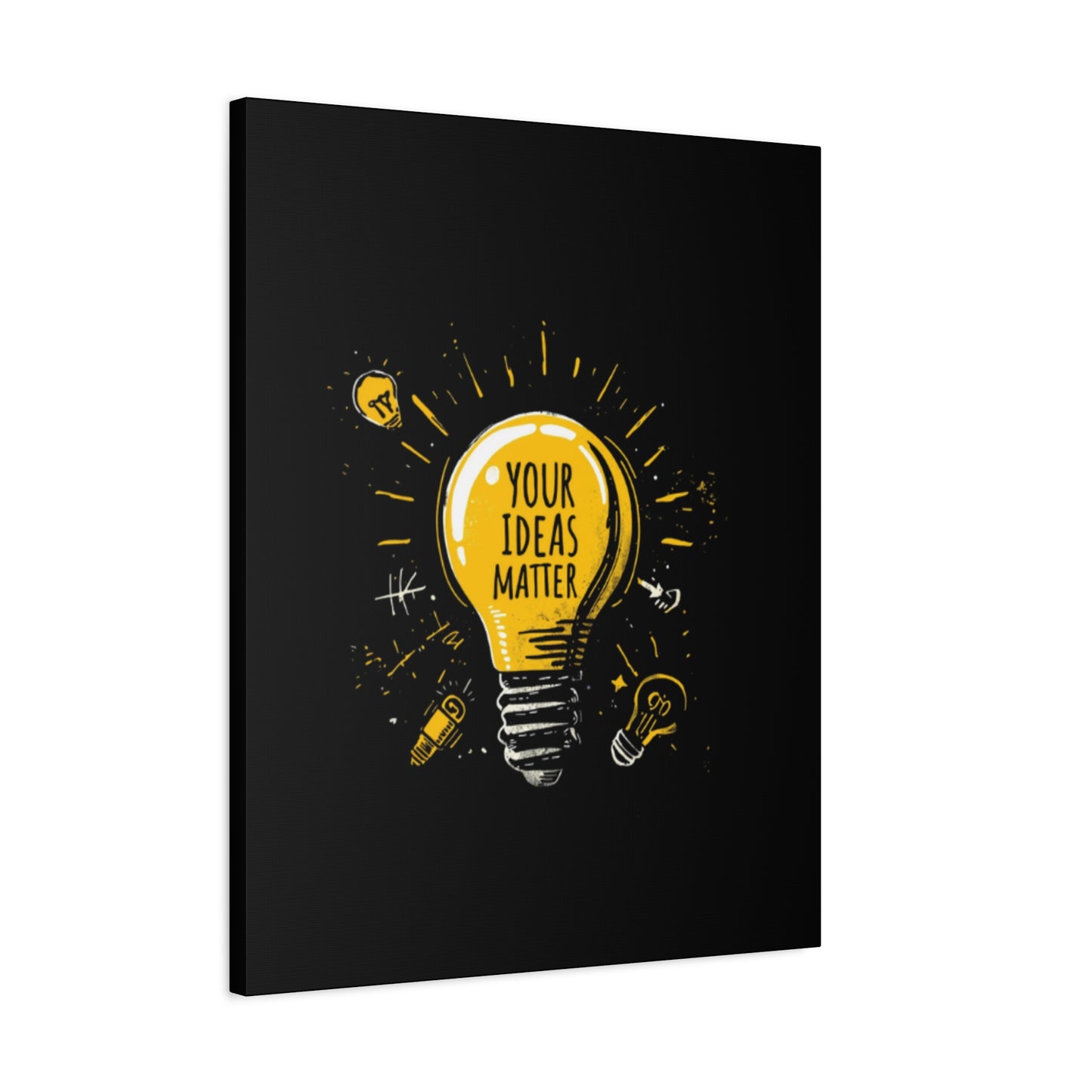 Your Ideas Matter lightbulb Matte Canvas